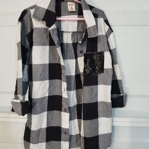 Plaid flannel top